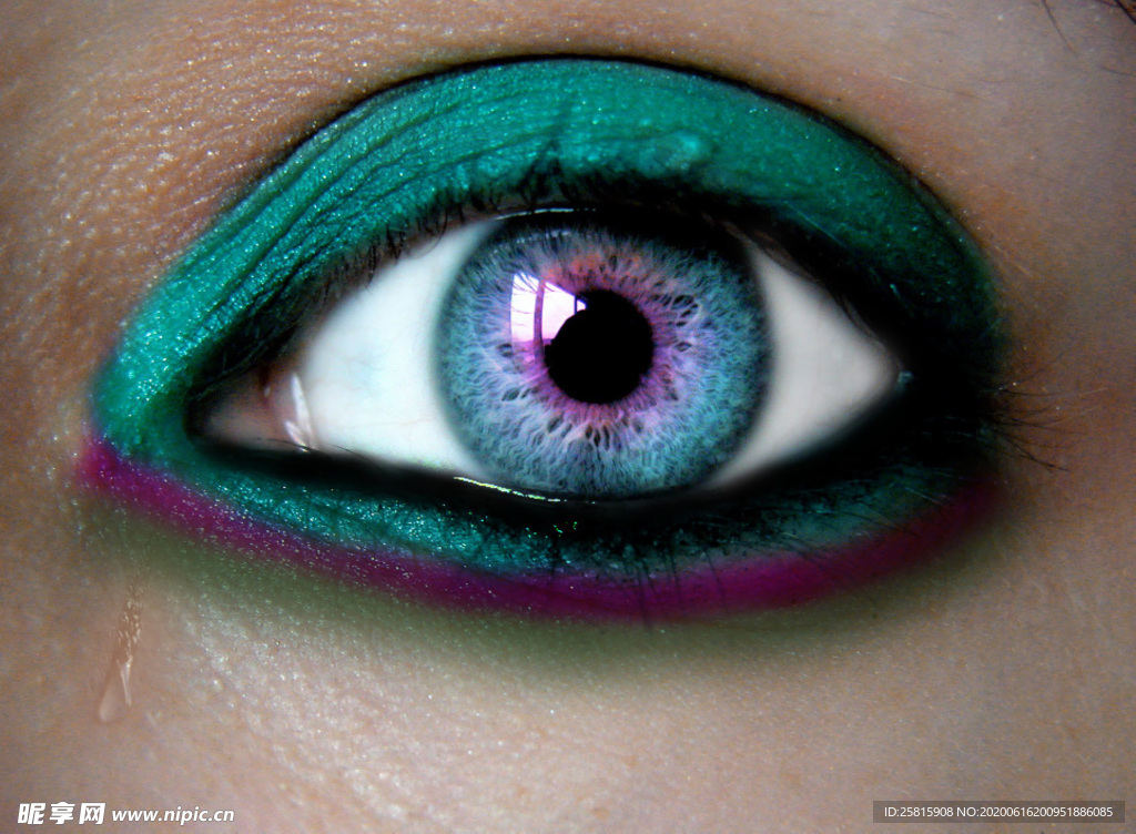 眼妆眼睛彩色眼妆图片