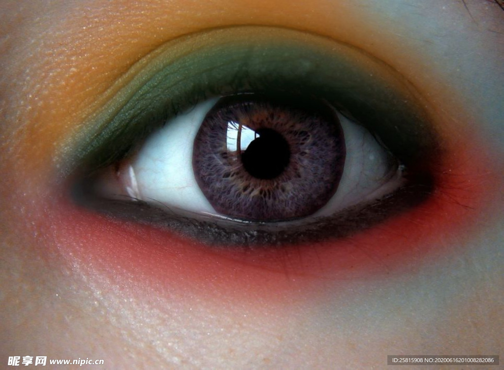 眼妆眼睛彩色眼妆图片