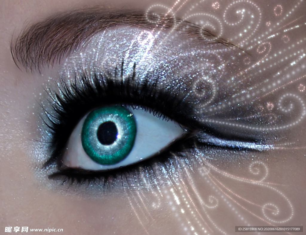 眼妆眼睛彩色眼妆图片