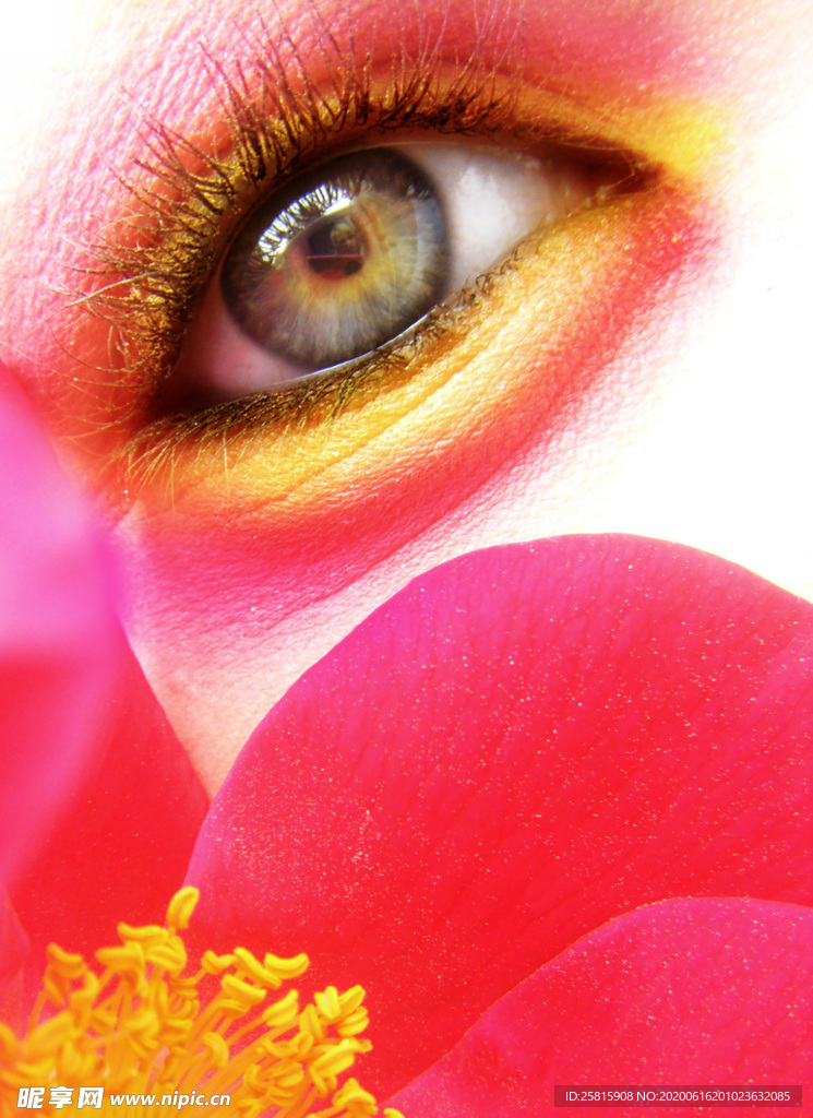 眼妆眼睛彩色眼妆图片