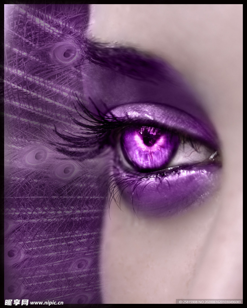 眼妆眼睛彩色眼妆图片