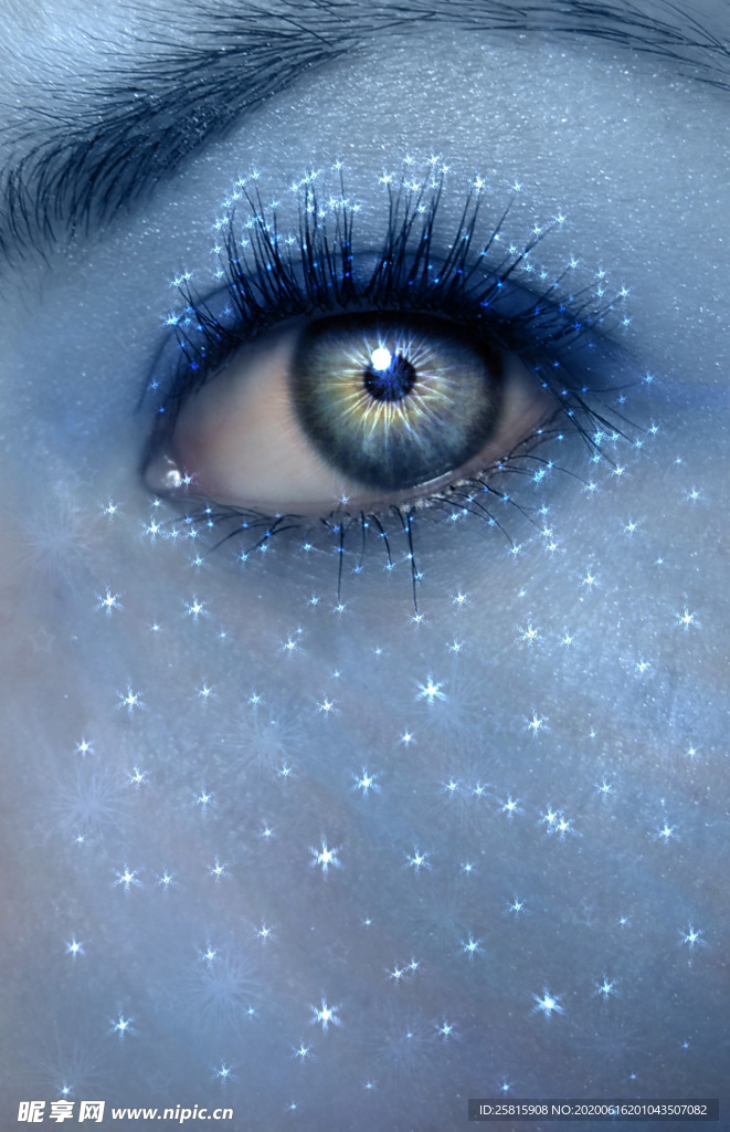 眼妆眼睛彩色眼妆图片