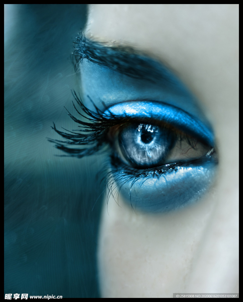 眼妆眼睛彩色眼妆图片