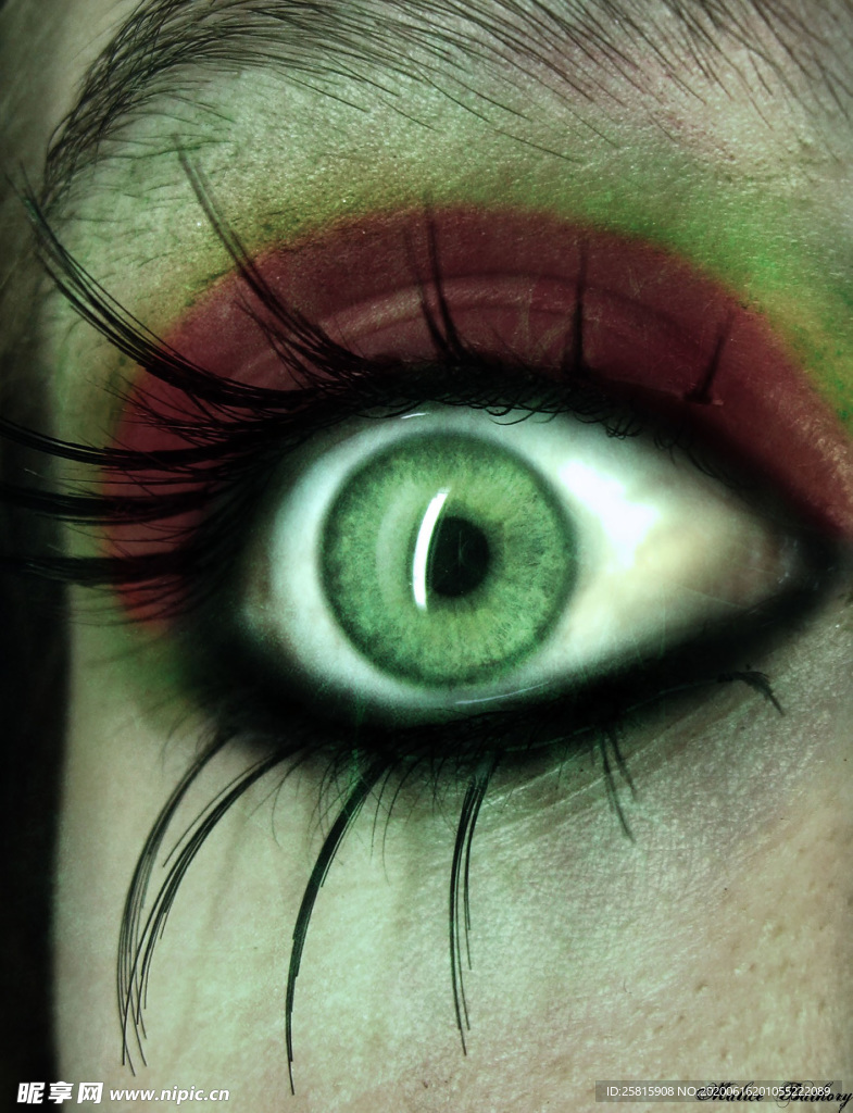 眼妆眼睛彩色眼妆图片