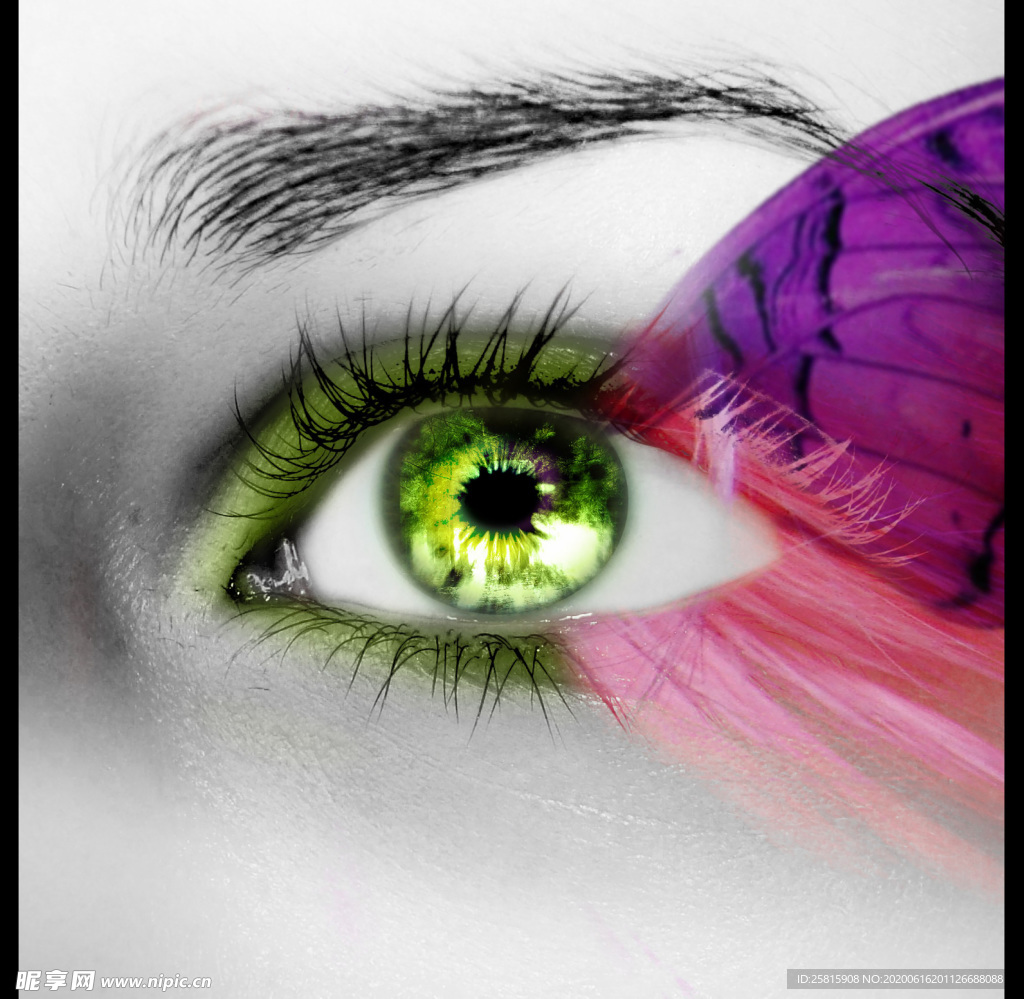 眼妆眼睛彩色眼妆图片