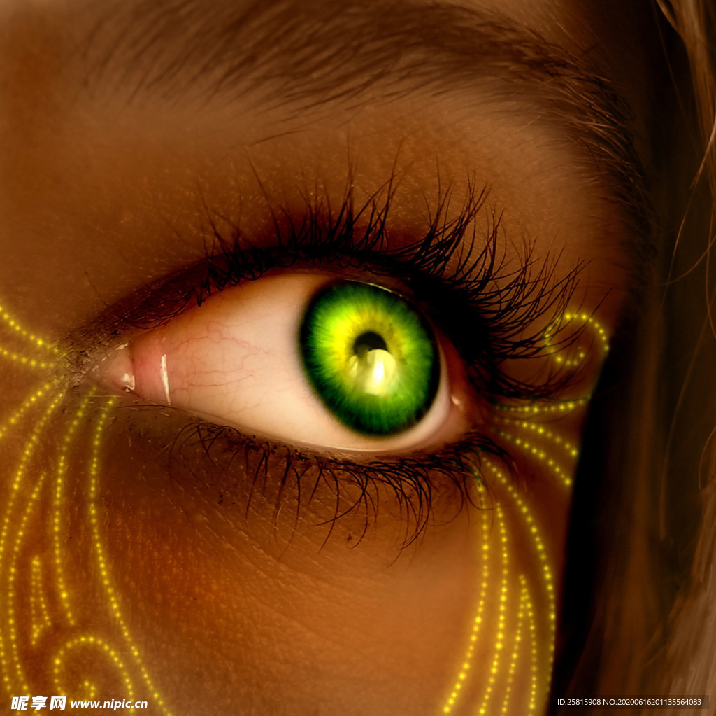 眼妆眼睛彩色眼妆图片