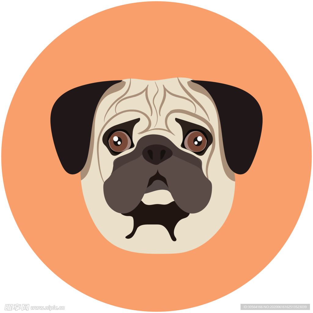 小狗动物图标标志图形装饰素材