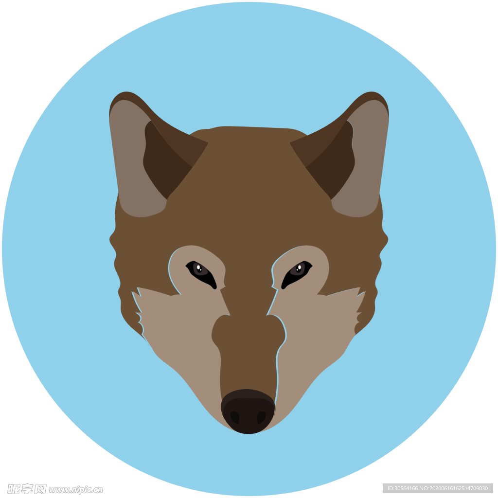 狼动物图标标志图形装饰素材