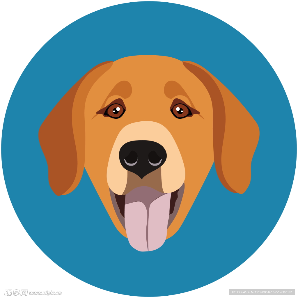 小狗动物图标标志图形装饰素材