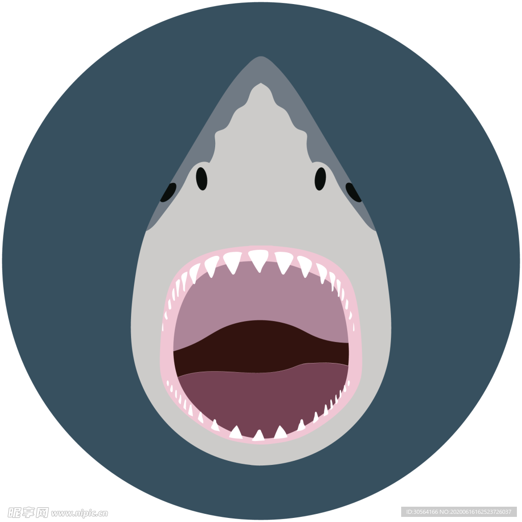 鲨鱼动物图标标志图形装饰素材