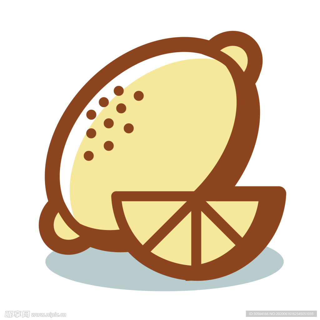 柠檬美食图标标志图形装饰素材