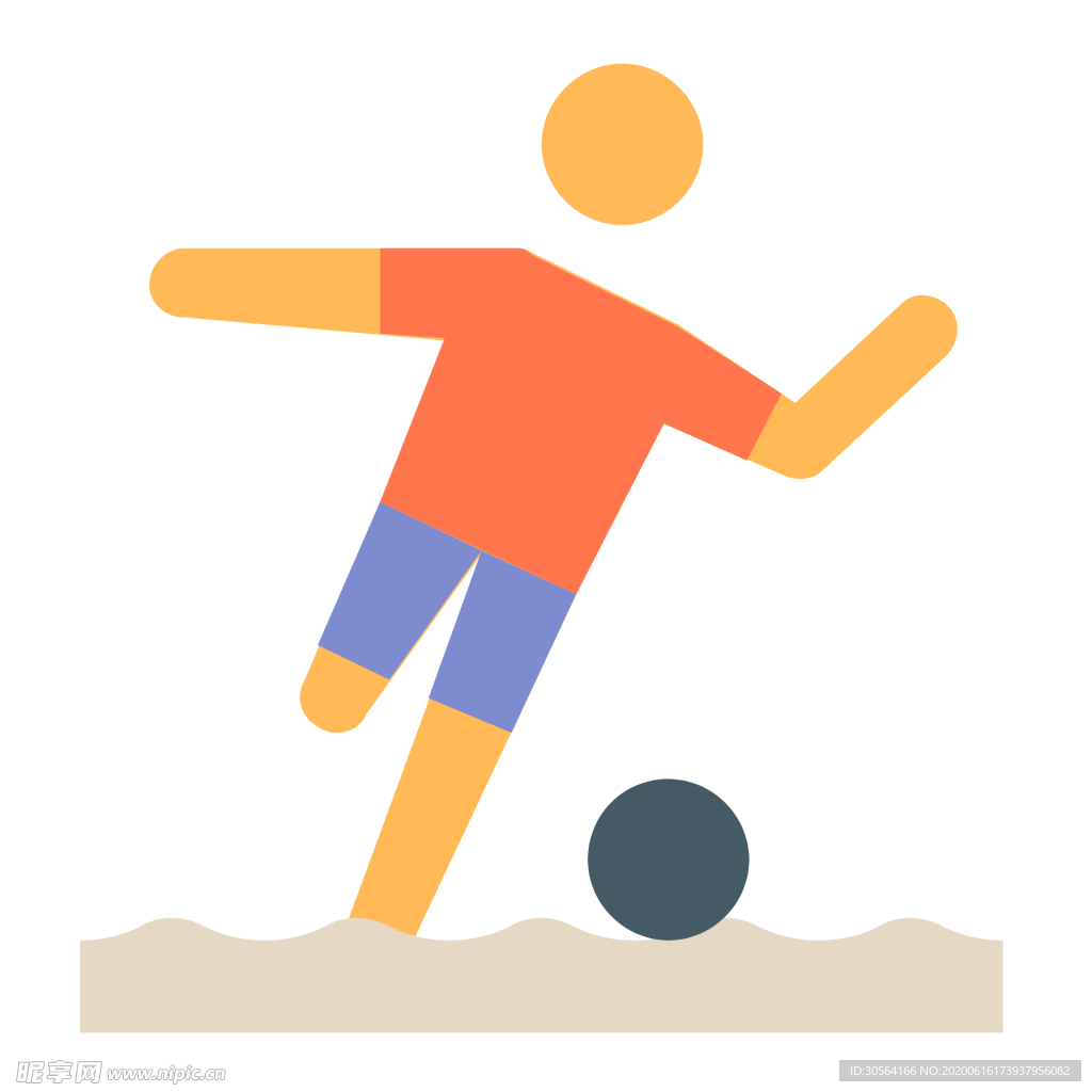 踢球运动标志图形图标装饰素材