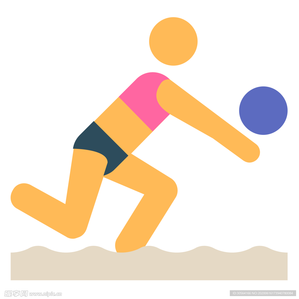 排球运动标志图形图标装饰素材