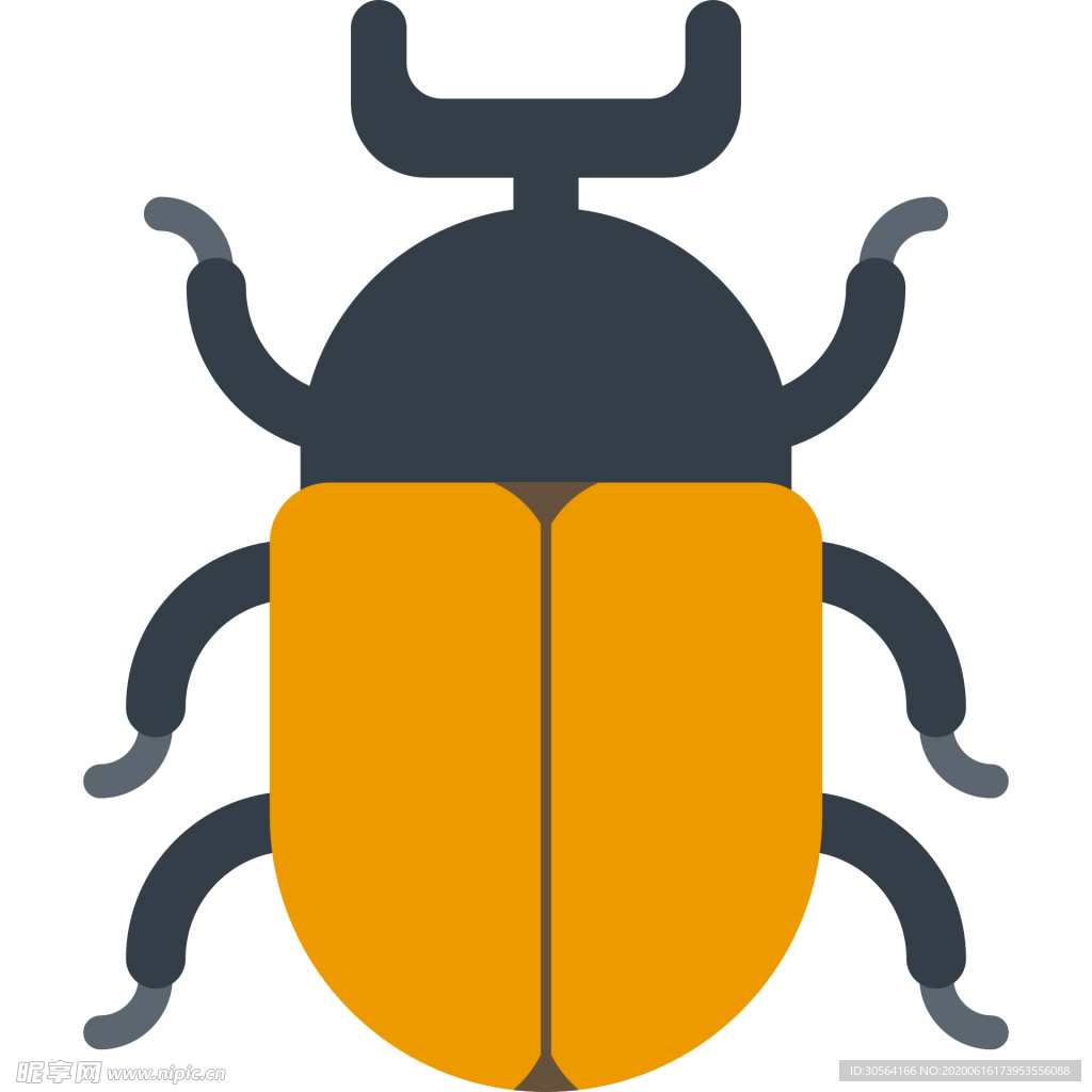 甲虫动物标志图形图标装饰素材