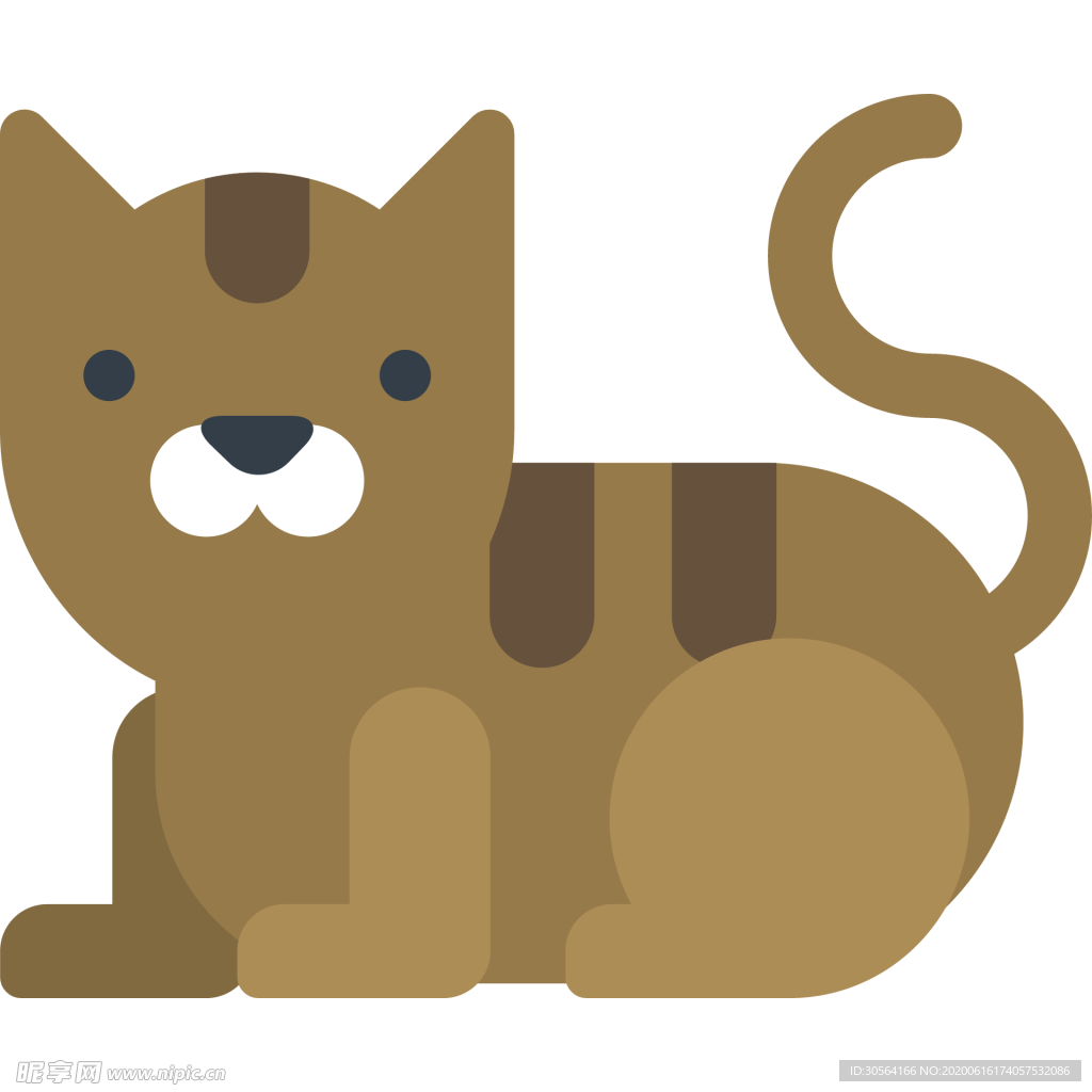 小猫动物标志图形图标装饰素材