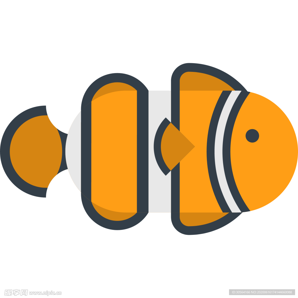 小丑鱼动物标志图形图标装饰素材