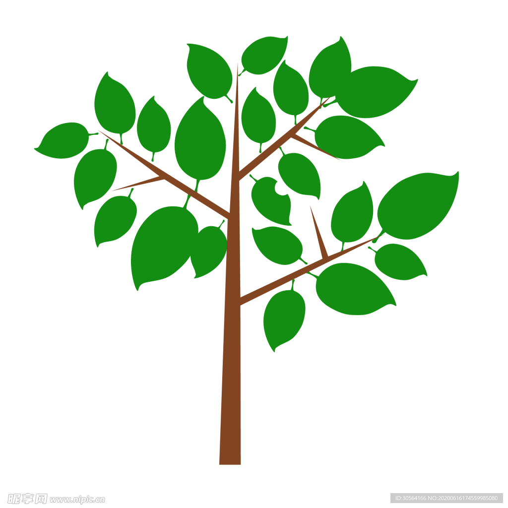 树木植物标志图形图标装饰素材