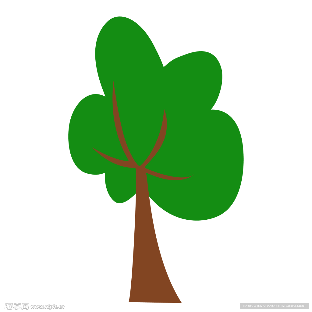 树木植物标志图形图标装饰素材