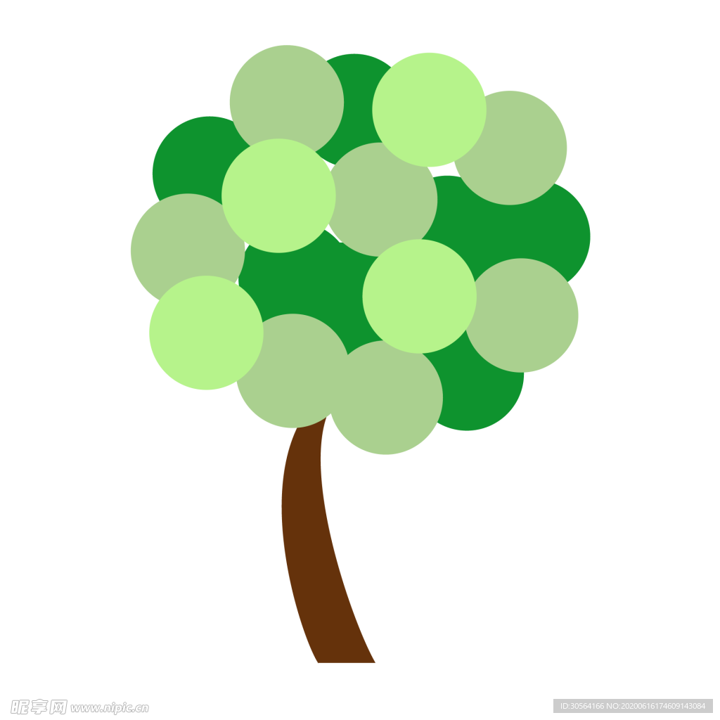 树木植物标志图形图标装饰素材