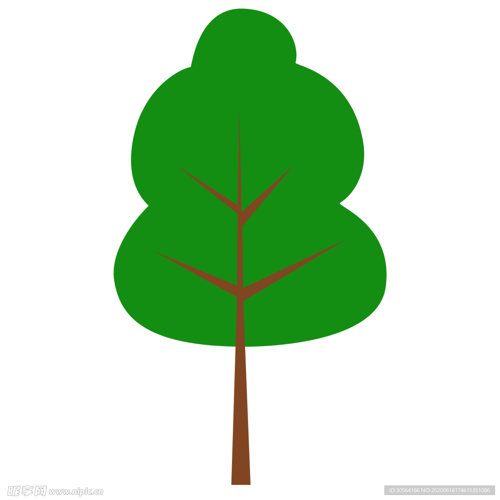 树木植物标志图形图标装饰素材