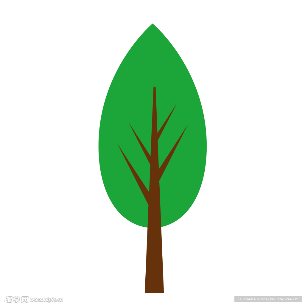 树木植物标志图形图标装饰素材