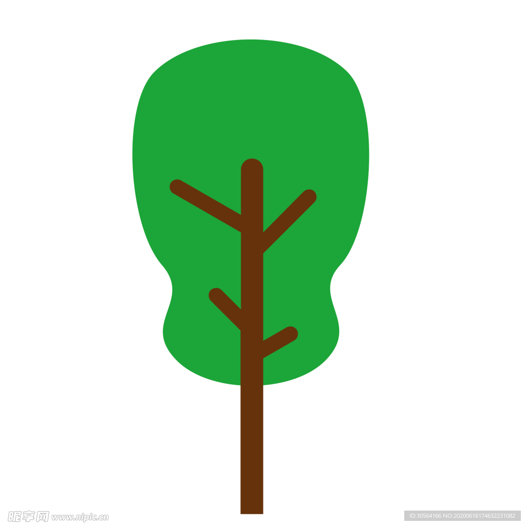 树木植物标志图形图标装饰素材