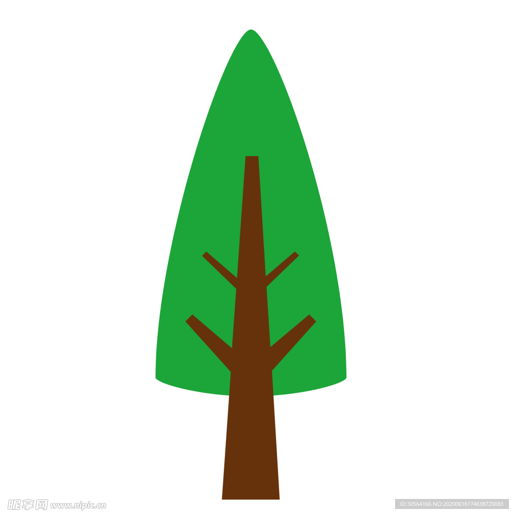 树木植物标志图形图标装饰素材