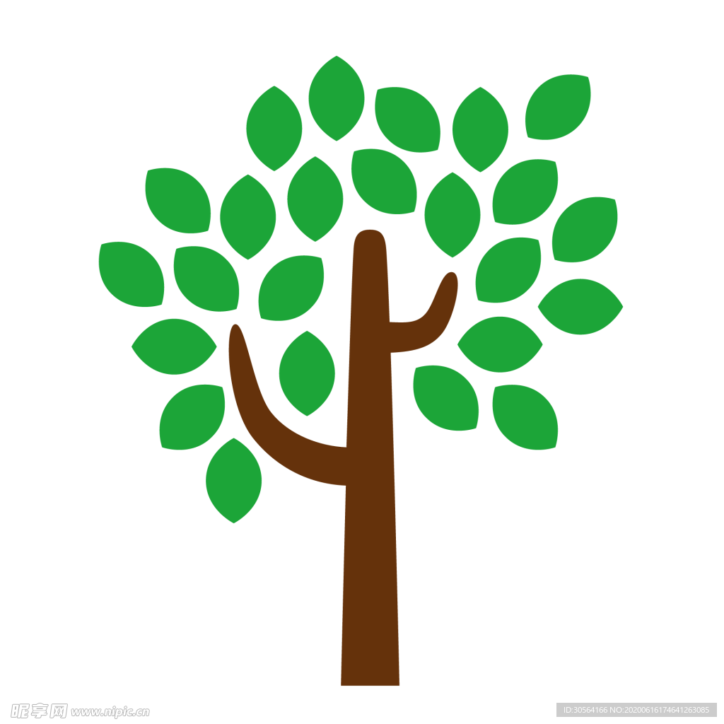 树木植物标志图形图标装饰素材