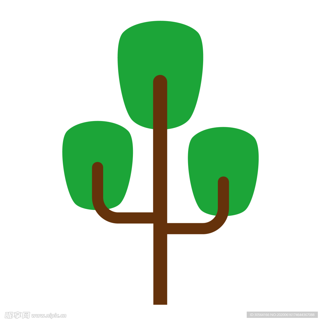 树木植物标志图形图标装饰素材