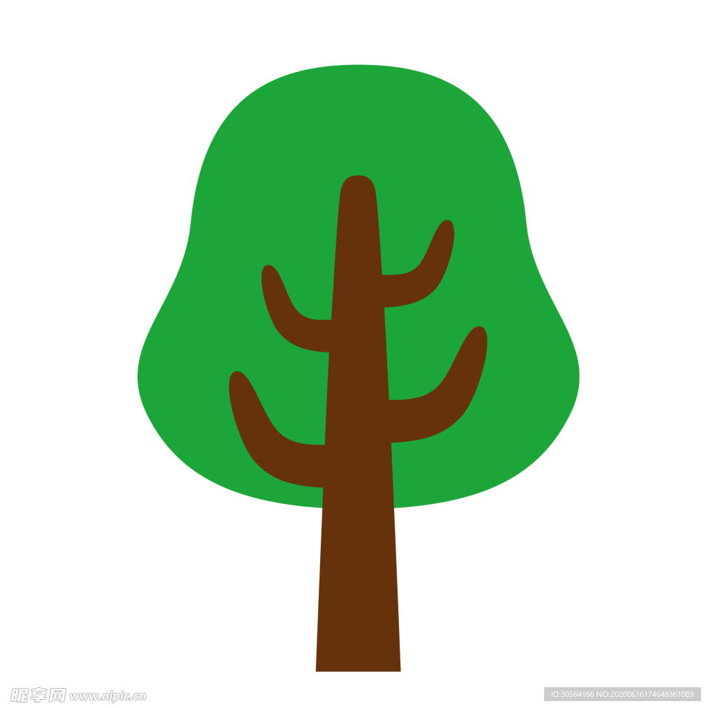 树木植物标志图形图标装饰素材