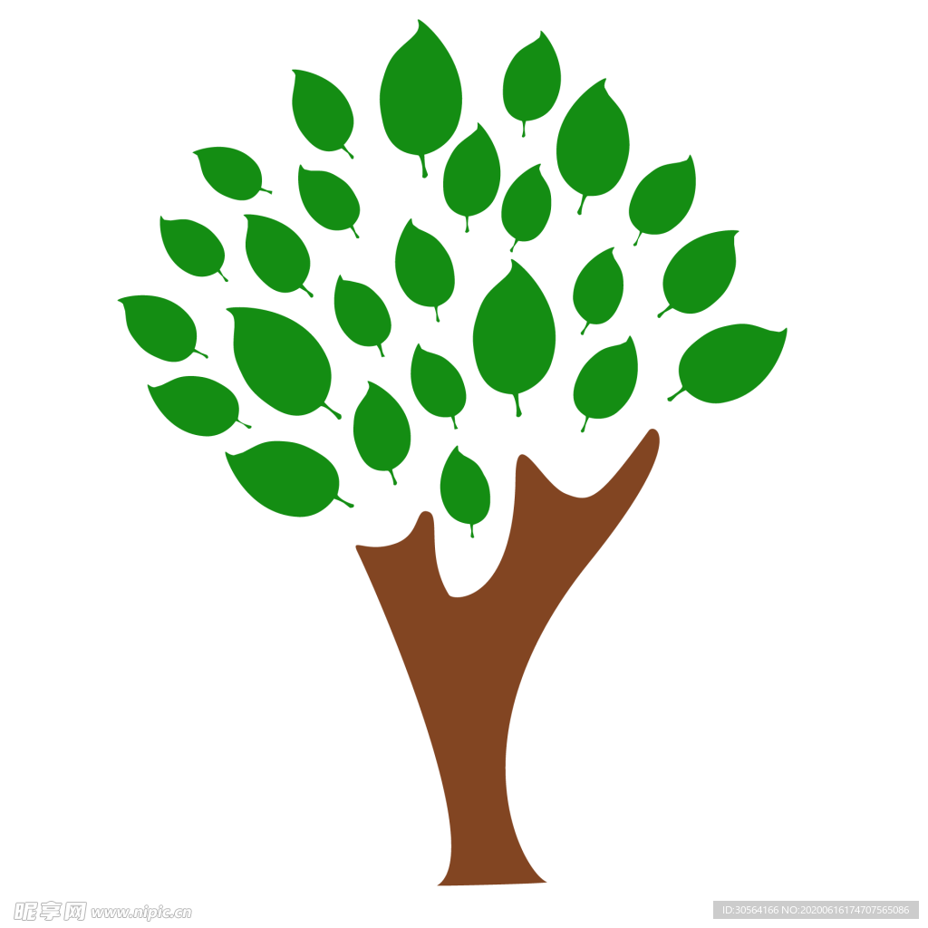 树木植物标志图形图标装饰素材