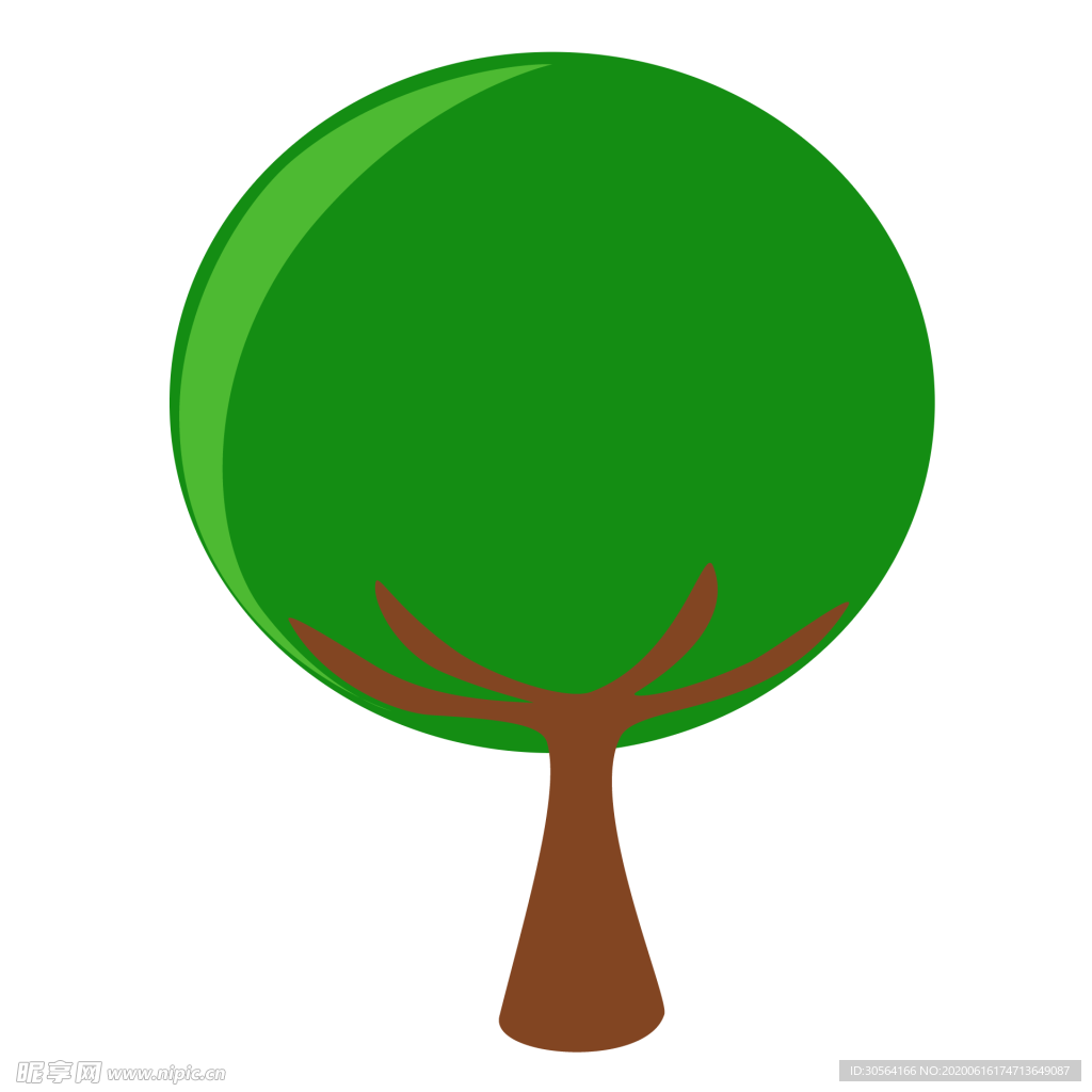 树木植物标志图形图标装饰素材