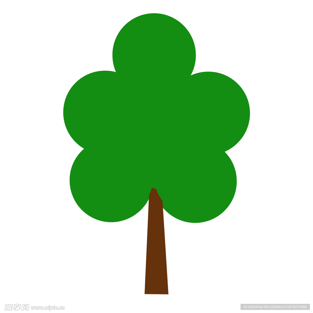 树木植物标志图形图标装饰素材