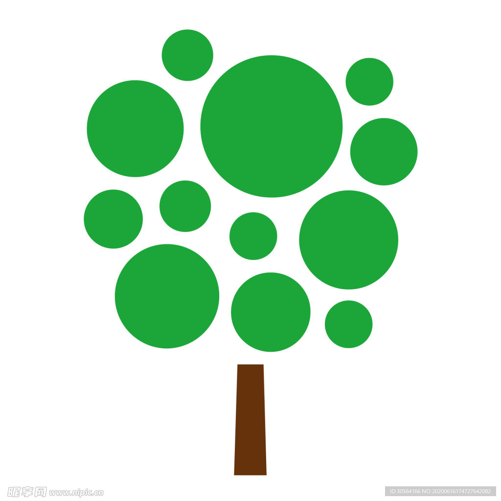 树木植物标志图形图标装饰素材