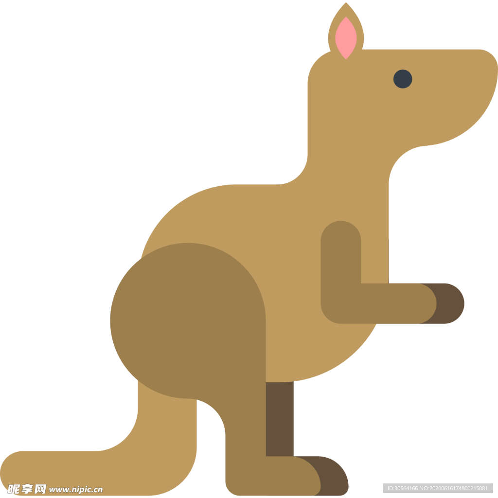 袋鼠动物标志图形图标装饰素材