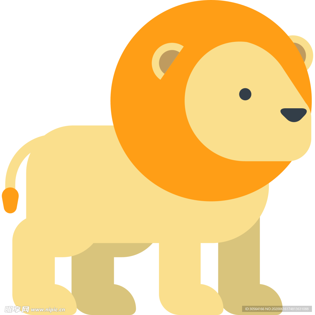 狮子动物标志图形图标装饰素材