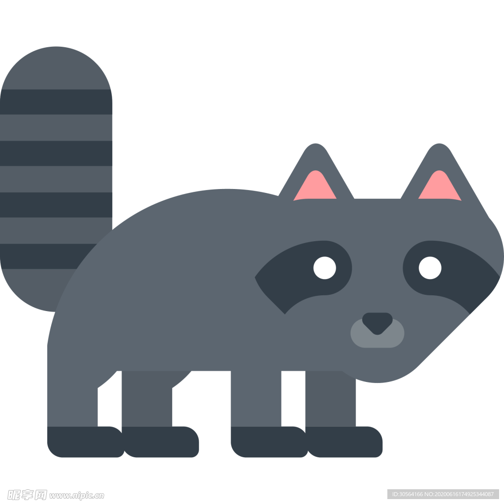 狸猫动物标志图形图标装饰素材