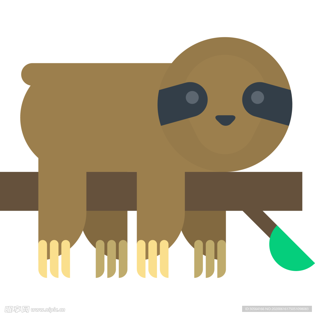 树懒动物标志图形图标装饰素材