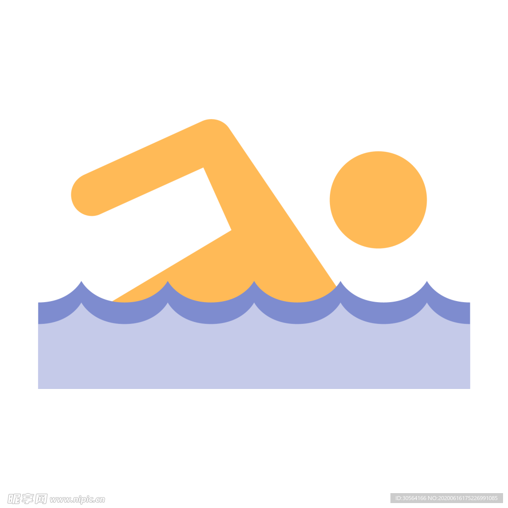 游泳运动标志图形图标装饰素材