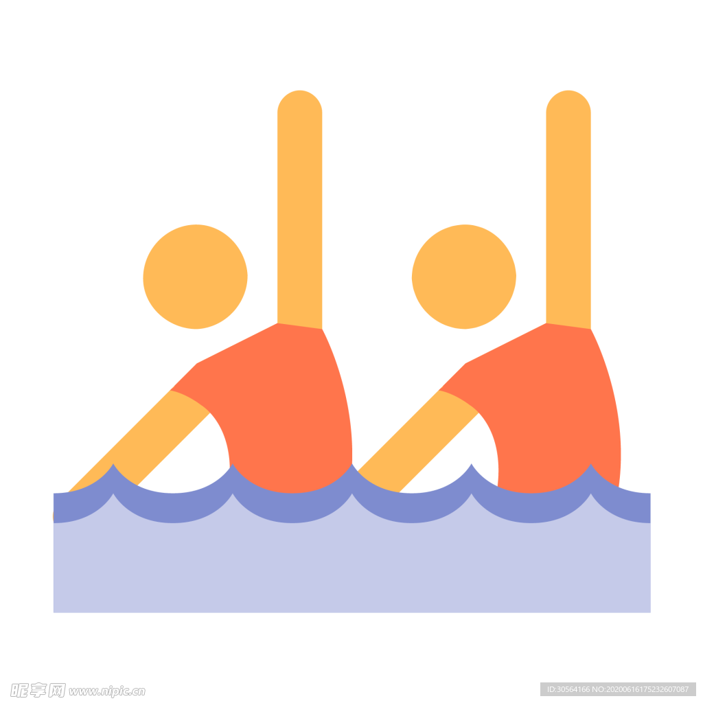 游泳运动标志图形图标装饰素材