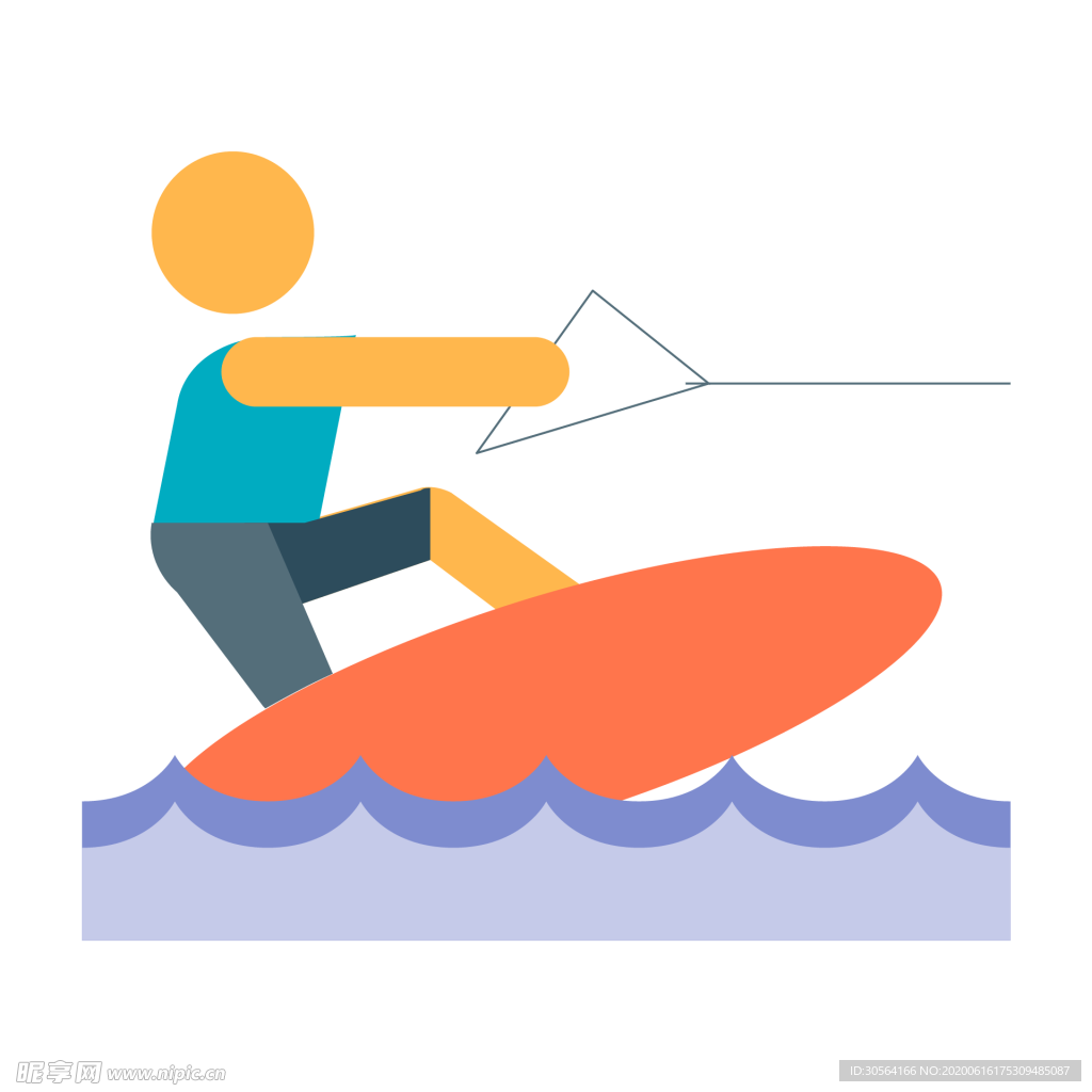 游艇运动标志图形图标装饰素材