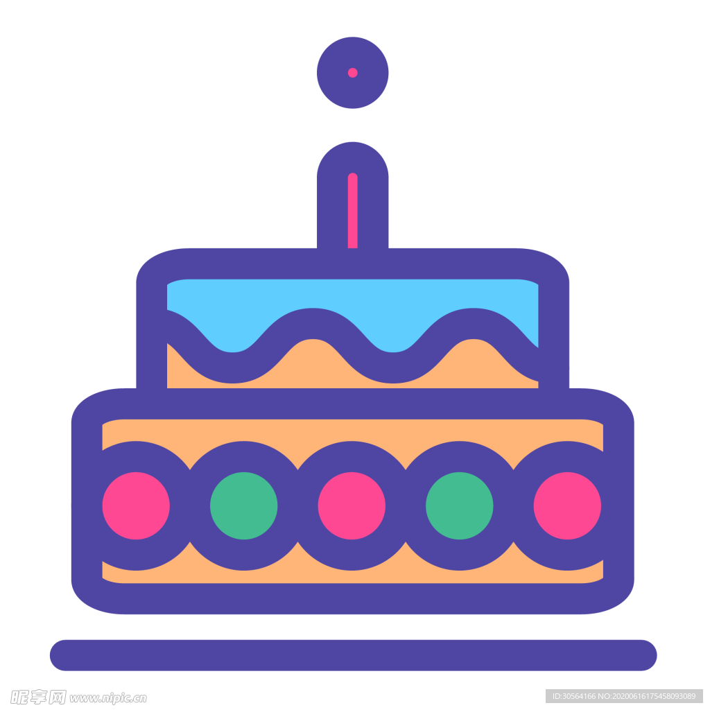 蛋糕餐饮标志图形图标装饰素材