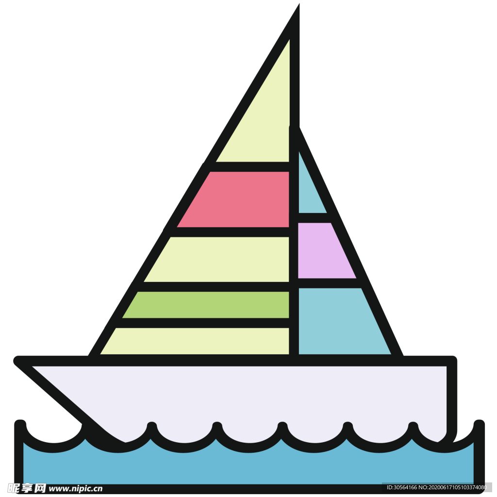 帆船工具图标图形标志素材