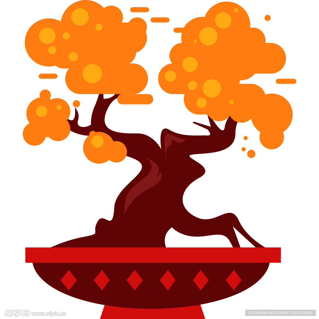 盆景复古工具图标图形标志素材