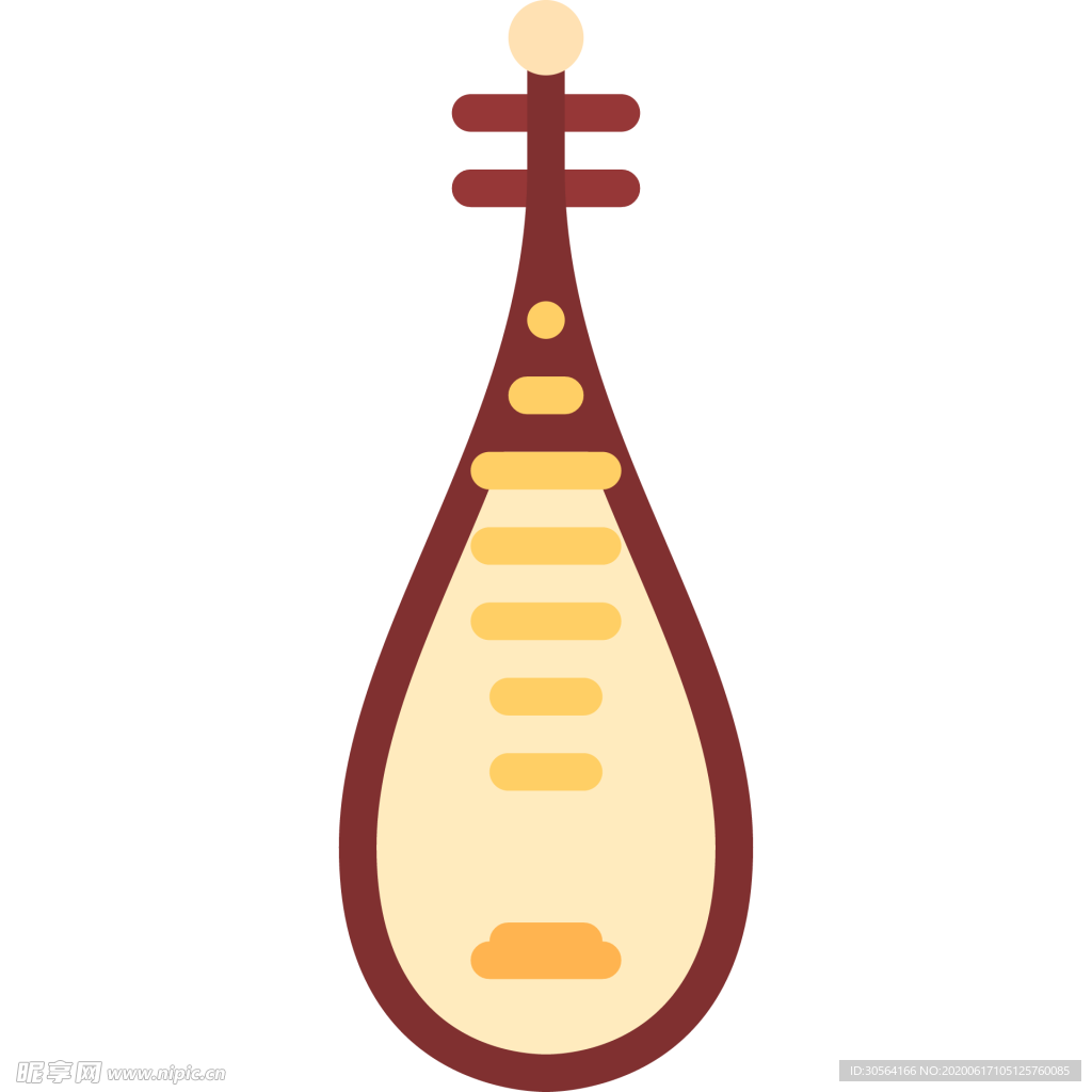 琵琶复古工具图标图形标志素材