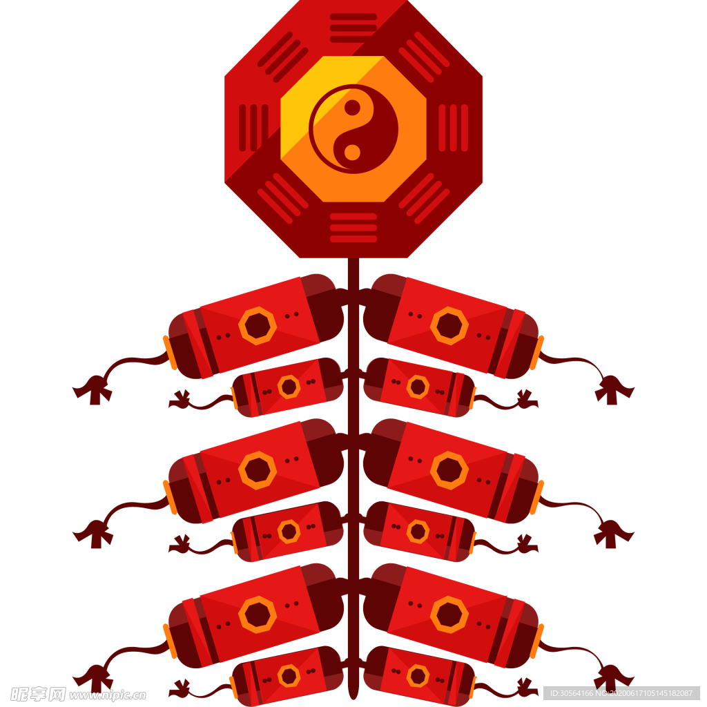 太极复古工具图标图形标志素材