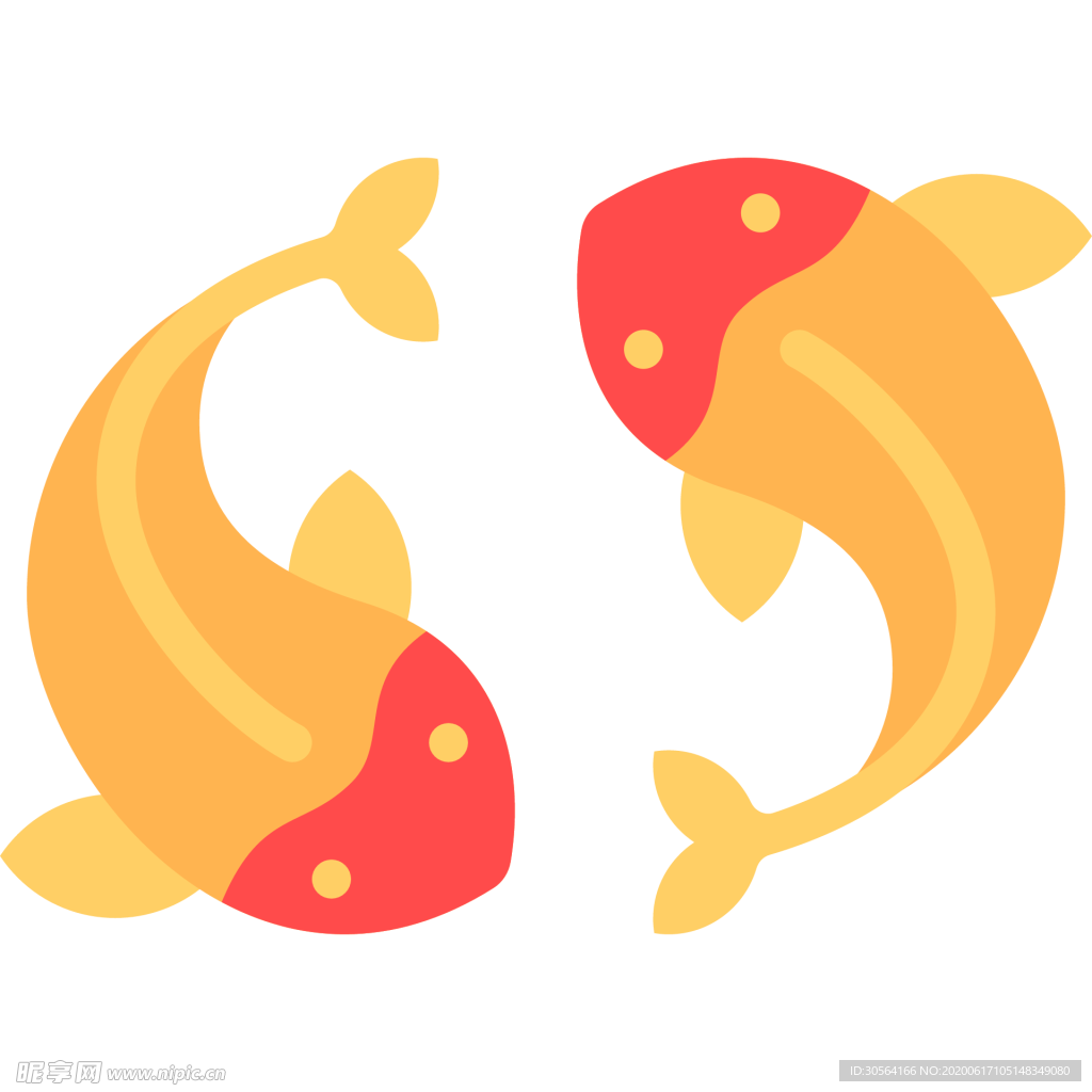 双鱼复古工具图标图形标志素材