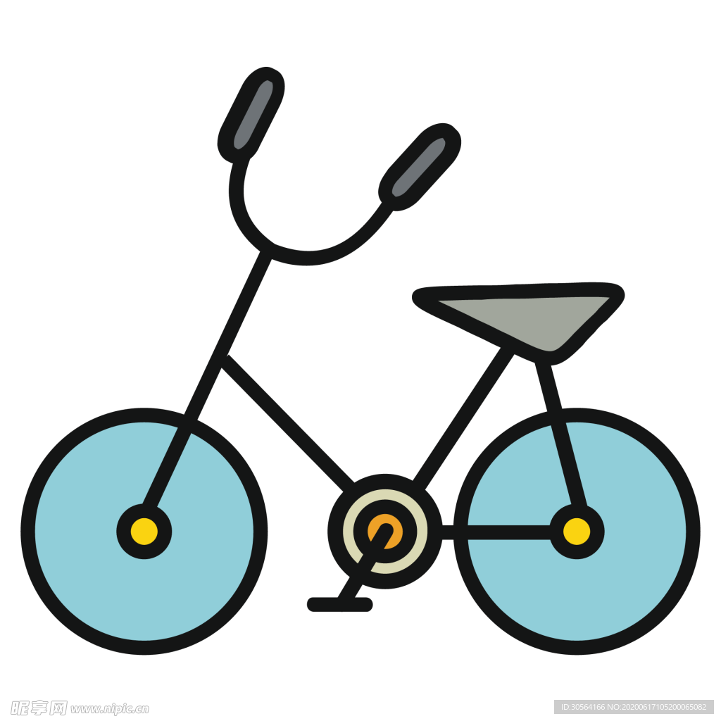 自行车交通工具图标图形标志素材