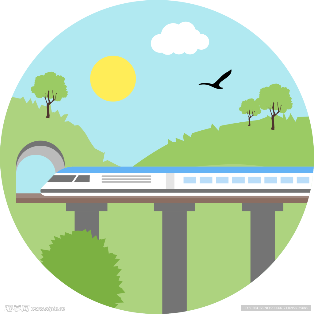交通工具标志图形图标装饰素材