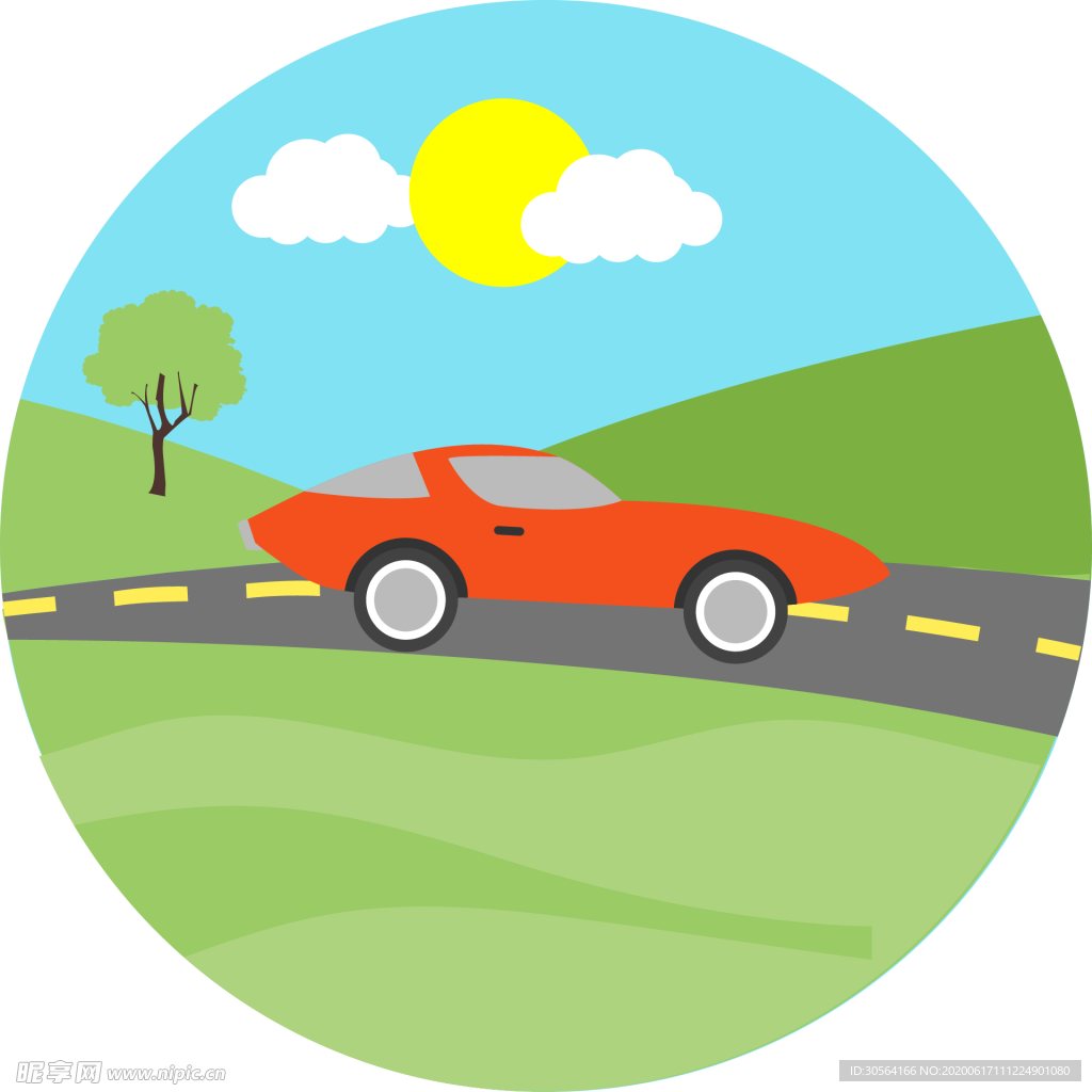 交通工具标志图形图标装饰素材